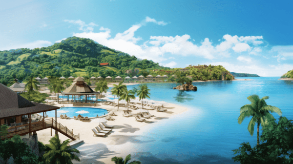 family resorts in St. Lucia are located on the beach